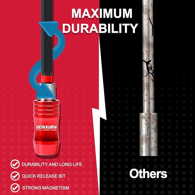 6 Inches Impact Screwdriver Bit Holders, 3 PC Magnetic Extension Quick-Change Socket Drill Bit Holder Hex Shank Quick Release Drill Bit Guide