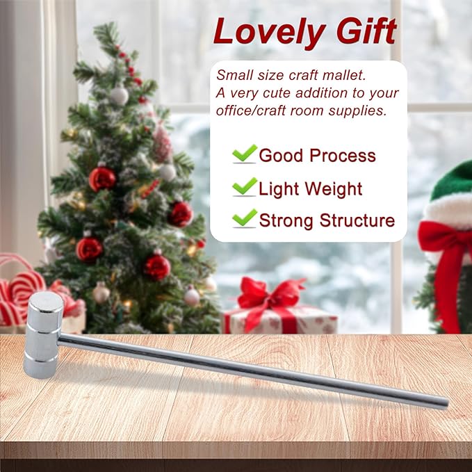 Small Crafting Hammer, Lightweight Hammer Tool for Making Ring, Jewelry, Watch Band, Leather, Little Mallet for Home Project