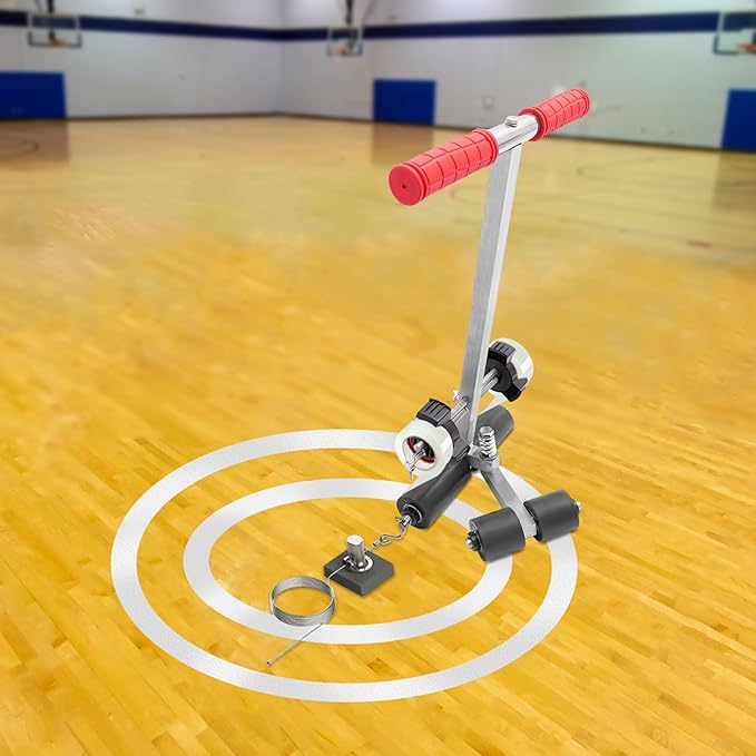 Tape Sticking Machine, Manual Tape Marking Machine with Circle Kit ??Adjustable 1.81-5.91in Spacing, Stainless Steel Applicator for Courts/Parking Lots/Warehouse Floor Lines