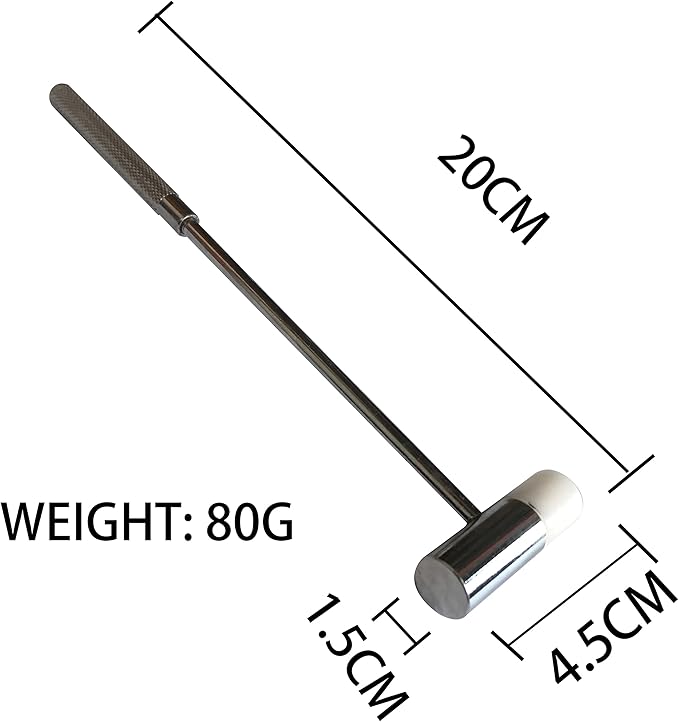 Dual Head Small Hammer, 7 Inches, Plastic Head and Metal Head, Black Plastic Grip, Double face Jewelry Mallet, Mini Hammer for Watch, Tuning, Woodworking, Toys, DIY, Leather, Instruments