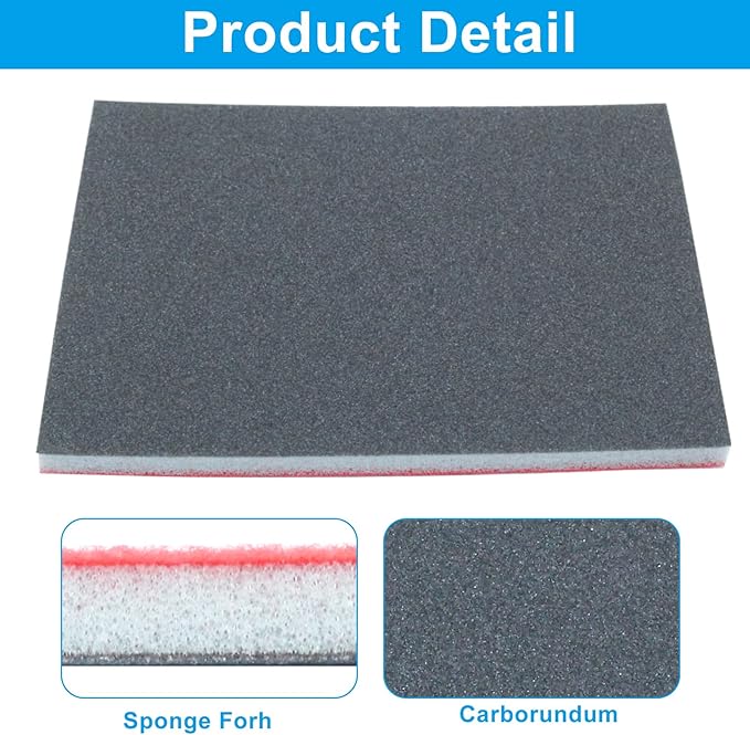20Pcs 600 Grit Sanding Sponge, 4" x 3" Soft and Cozy Sponge Wet Dry Sandpaper, Ultra Fine Grit Sanding Sponge for Smooth Finishing