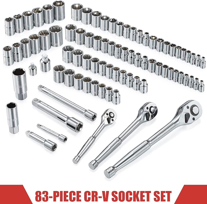 ARUCMIN 438-Piece Mechanics Tool Set with 3-Drawer Heavy Duty Metal Box Repair Tool Kit -02