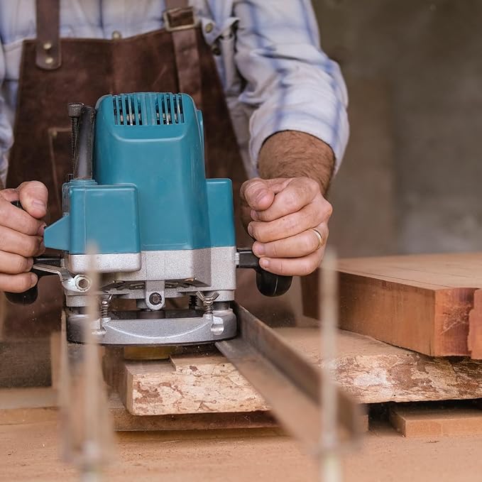 POWERTEC Slab Flattening Router Bit, 1/2 Shank, 2" Diameter, 1/2" Cutting Depth,Woodworking Surfacing Bit for CNC Machine, Wood Milling & Live Edge Wood Planing (73055)