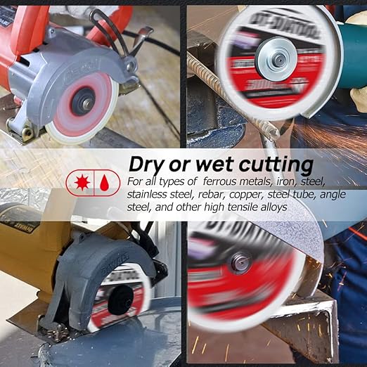 DT-DIATOOL Diamond Cut Off Wheels 7 x 7/8" for Steel Iron Rebar Metal Cutting Blades for Angle Grinder