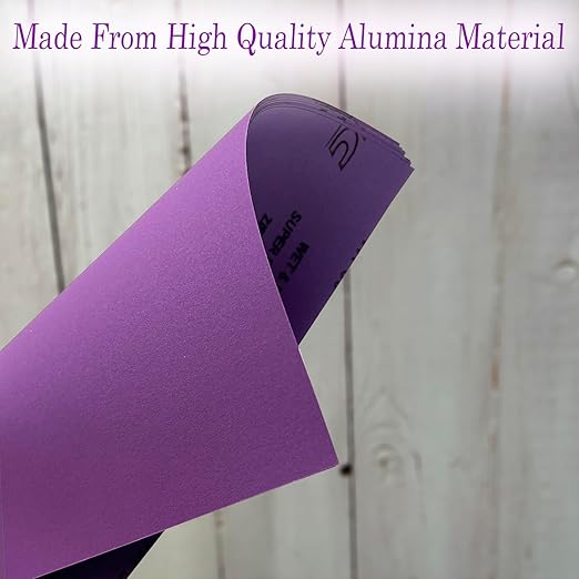 150 Grit Wet Dry Sandpaper, 9 x 11 Inch (23x28 cm) Sanding Sheets, 10 PCS Premium Aluminum Oxide Abrasive Sand Paper for Wood Metal Ceramic or Auto Polishing and Scratches Removing