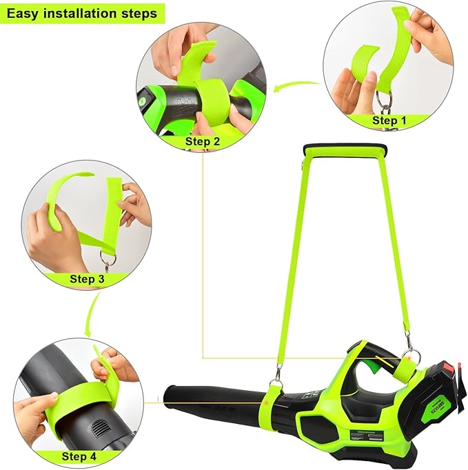 Universal Shoulder Strap for Leaf Blower & String Trimmer, Compatible with WOLFMEN for EGO Power+ for WORX for LAZYBOI for LEAPUL for DEWALT for MZK for Greenworks for BLACK+DECKER (1, Green)