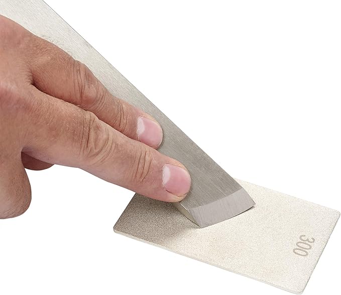Trend Enterprises Trend 3-Inch Double-Sided Diamond Sharpening Stone, 180 & 300 Grit, Credit Card Sized Honing Stone with Storage Wallet, DWS/CC/CX