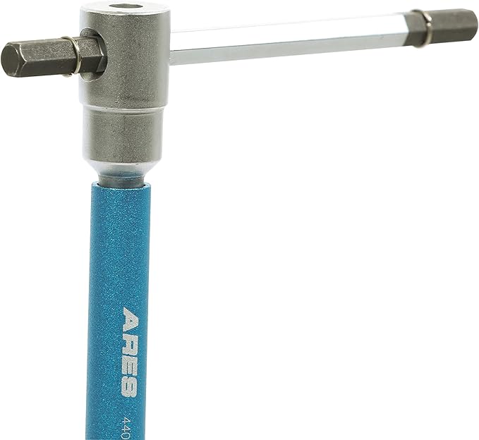 ARES 44001 ??8-Piece Metric T-Handle Hex Key Set ??3-Way Spinner Wrenches with Sliding Handle ??2mm to 10mm