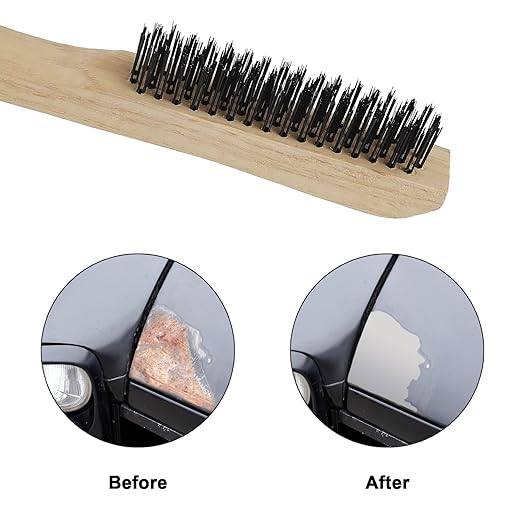 Wire Brushes Pack of 12. for Cleaning Welding Slag, Rust and Dust. 10" Heavy Duty Carbon Steel Shoe Handle Wire Scratch Brush