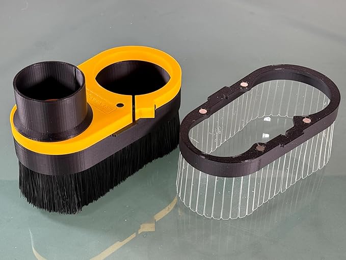 CNC Dust Shoe COMBO for CNC miling Machine - 2-1/2-inch Vacuum Port.
