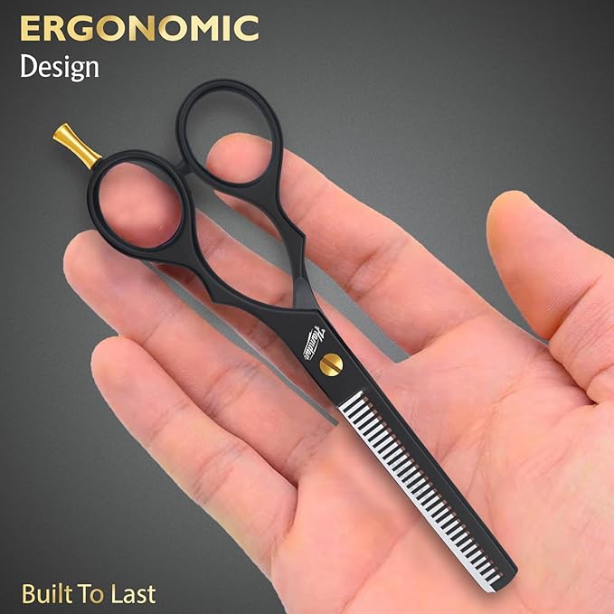 Hair Scissors Thinning Shears for Hair Cutting Hamdan 6.5??Texturizing Shears ??Ultra-Sharp Texture Scissors for cutting hair, Precision Haircut for Salon & Home - Thinning shears for dogs