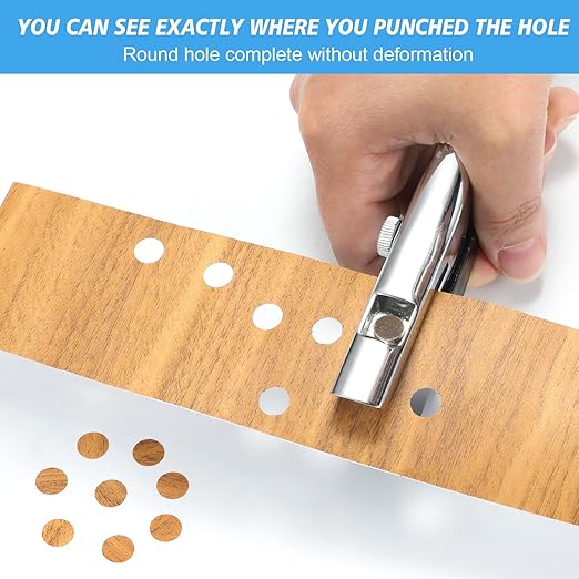 1/8" Hole Punch - Heavy Duty Single Hole Puncher for Paper, Tags, Cards, Plastic, Cardboard (3MM Black)
