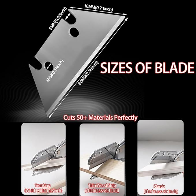 20pcs Miter Shears Replacement Blade - Upgraded ST5 Ultra-sharp Angle Shears, Miter Trim Cutter, Anti-rust (20pcs Replacement Blades)