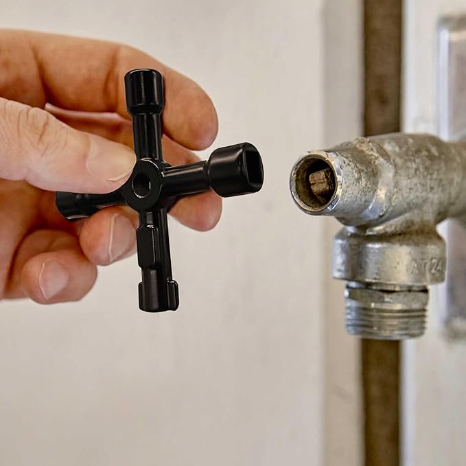 4 in 1 Meter Box Key Gas Key Utility Key, for mail box, elevator, electrical cupboard box, train door, water meter valve