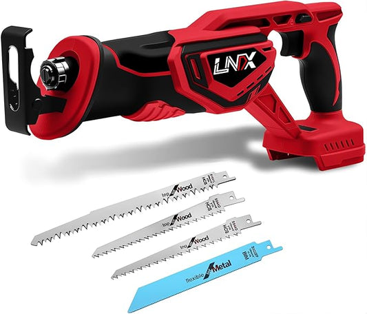 Cordless Reciprocating Saw for Milwaukee 18V Battery, Brushless Electric Recip Saw with 4 Blades, 0-2800 SPM Variable Speed, Tool-Free Blade Change, for Wood/PVC/Metal Cutting