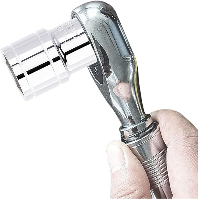 22mm Shallow Socket, 1/2 Inch Drive, 6-Point, Metric, Heat Treated CR-V Steel Short Sockets, Full Polishing, 1.5 Inch Length