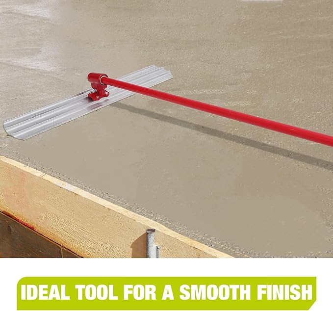 TrailBlaze Bull Float Magnesium Concrete Float, 46"x8" Heavy-Duty Cement Smoothing Tool With Adjustable Handle Bracket, Aluminum Magnesium Alloy Concrete Float, Screeding and Finishing Tool Kit