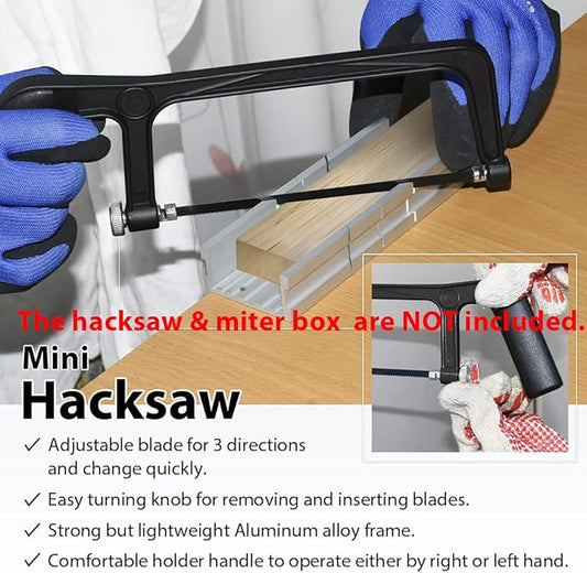 FIRSTINFO H5406A Replacement Mini Hacksaw Hand Saw Blades for Woodworking/Trimming/Wood 5 Pcs