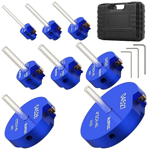 8PCS PVC Pipe Reamer Kit - SCH40 Aluminum Deburring Tool Kit (1/2" to 4") | Dual-Blade Technology | Deburring Tool for PVC & ABS Pipes | Fits Standard 1/2" Drills