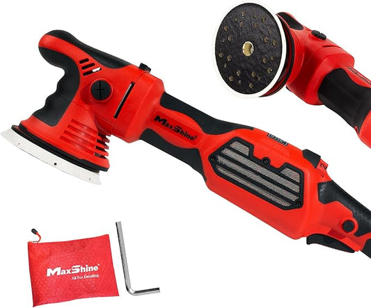 Maxshine MB15 Pro Brushless DA Polisher | 15mm Throw, 5??Plate, 1200W Motor, 6-Speed, 5/16??24 Thread | Auto, Boat & Marine Detailing Tool for Paint Correction, Swirl & Scratch Removal