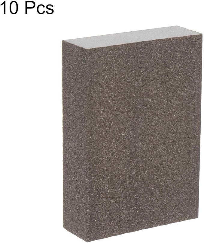 HARFINGTON 10pcs Superfine Sanding Sponge Blocks 800-1000 Grit Foam Sanding Block for Polishing Kitchen Metal Wood Drywall, 100x70x25mm