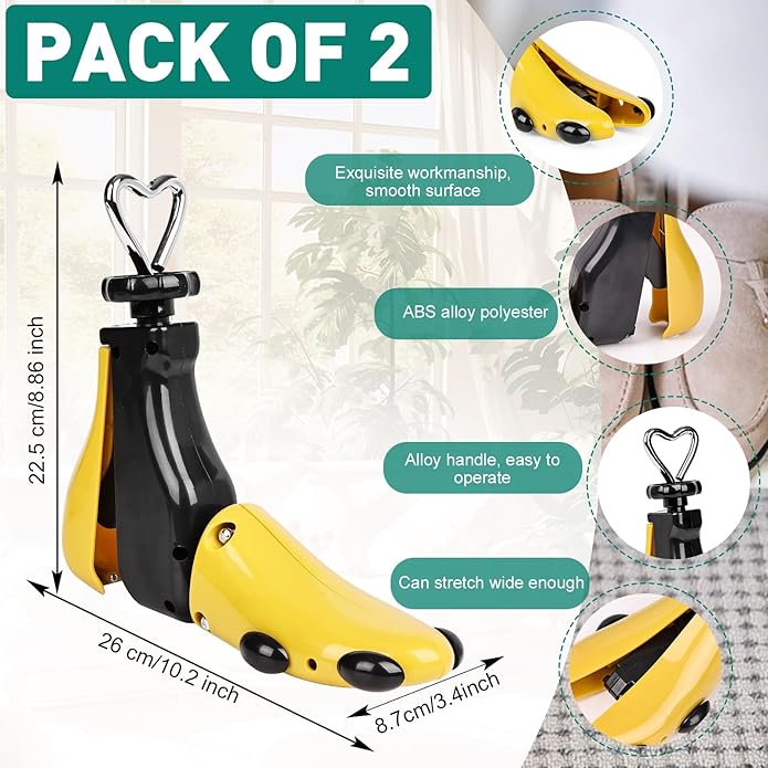 2 Pieces Shoe Stretcher Boot Stretcher, Adjustable Width and Length Shoe Expander Shoe Widener Stretcher Women Men