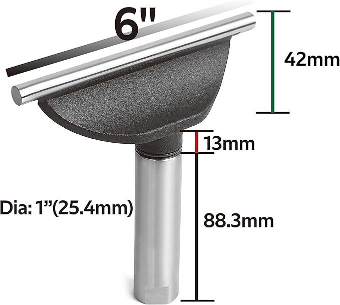 6" Tool Rest with 1" Diameter Total Length 4" Post, Woodlathe Heavy Duty Round Bar Straight Tool Rest.
