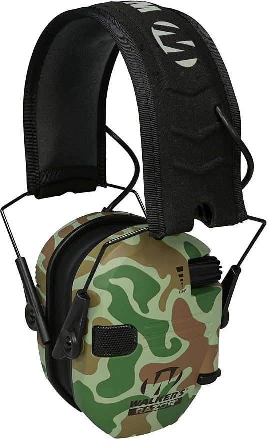 Walker's Razor Slim Ultra Low Profile Compact Design Adjustable Range Shooting Hunting Hearing Protection Electronic Earmuffs