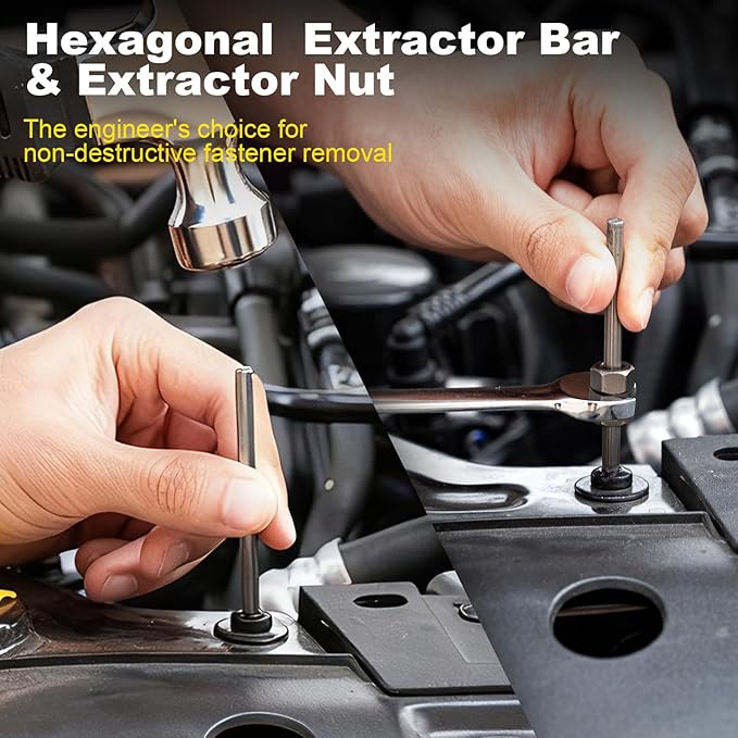 Topec 55-Piece Screw Extractor & Broken Bolt Extractors, Multi-Spline Extractors, and Drill Bits for Removing Damaged, Frozen, Rusted, Rounded-Off Bolts & Screws