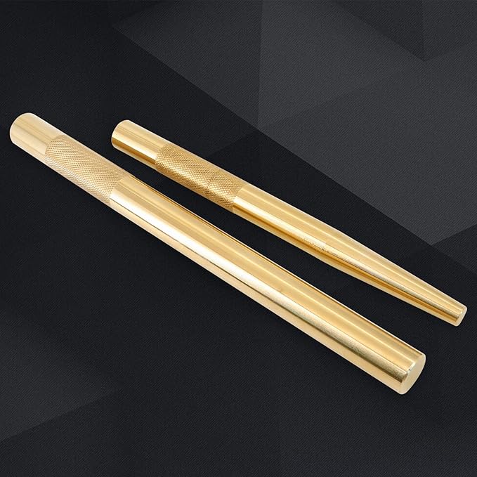 2 Pcs Brass Drift Pin Punch Set Hand Tool Punches 3/8in to 5/8in, 3/4in Mechanic?셲 Non-Marring Chisel Punches