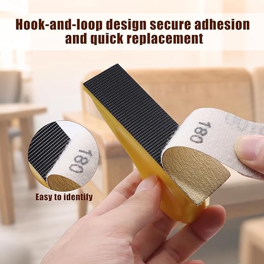 ZEHIQ Micro Sander Kit, 3.5??x 1??Detail Hand Sander for Crafting, Sandpaper Assortment of 60 80 120 180 240 320 Grit for Small Projects DIY Crafts Wood Metal Polishing Tight Narrow Spaces (60pcs)