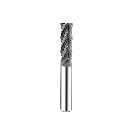 SPEED TIGER Micrograin Carbide Square End Mill - 4 Flute - ISE3/8 4T (1 Piece, 3/8") - for Milling Alloy Steels, Hardened Steel, Metal & More ??Mill Bits Sets for DIYers & Professionals