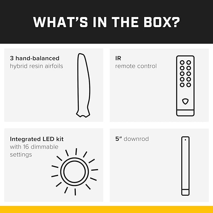 Big Ass Fans ??Haiku L, Smart Ceiling Fan ??Energy Efficient Cooling for Home, Bedroom, Office, Living Space, and More ??16 Lighting Settings with 7 Speed Settings ??52??- Caramel/Black