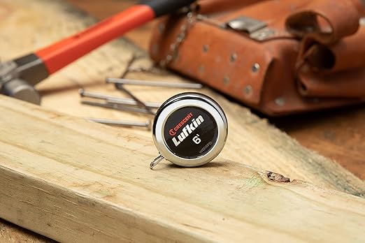 Crescent Lufkin 1/4" x 6' Executive짰 Diameter Yellow Clad A19 Blade Pocket Tape Measure - W606PD