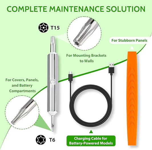 Ring Doorbell Screwdriver for ALL Models Ring Video Doorbell 4-in-1 Doorbell Maintenance Kit Green