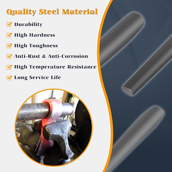 Blacksmith Drift Kit Bladesmith Hammer Eye Drift Tool Set For Forging Tongs, Tomahawk, Axe (3 Pack with Different Sizes)