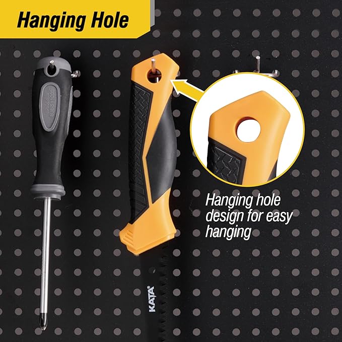 KATA Drywall Saw Handsaw, 6-inch Sharp 8-TPI Blade Pumpkin Carving Tools, Keyhole Job Saw with Ergonomic Handle,Triple Ground Teeth Cutting for Sheetrock, Plywood, Cardboard, Wood, Plastic