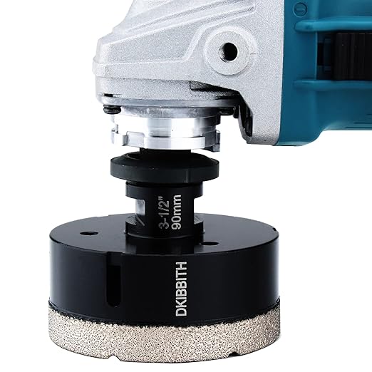 3-1/2" Dry Diamond Hole Saw,Diamond Core Bit for Granite Tiles Quartzite Marble Concrete Porcelain Ceramic Stones for Angle Grinders