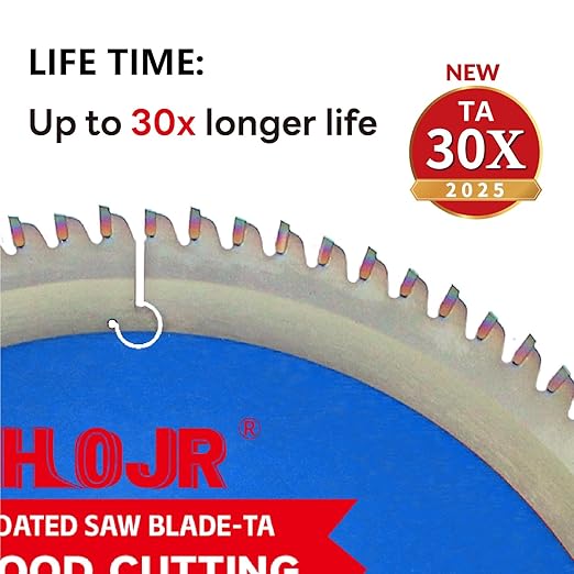 2-Pack 10" 60T & 90T 5/8" Arbor Woodworking Circular Saw Blade, Framing/Universal Wood Cutting Saw Blade,Special Anti-Thermal Adhesion Coating on Cutting Edge-TA, 10" 60T&90T 5/8"