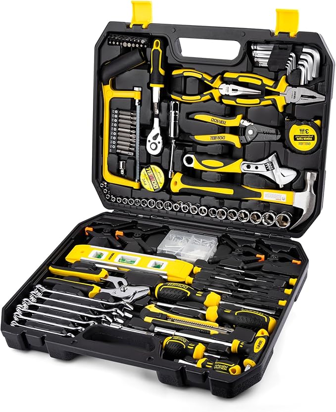 DOWELL Mechanic Tool Set Socket Wrench Auto Repair Tool Set 228-Piece Hand Tool Kit Toolbox Storage Case