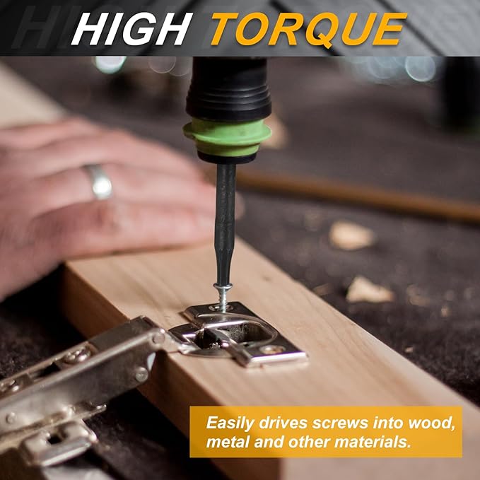 HARFINGTON TT9 Torx Head Impact Screwdriver Bits 1/4" Hex Shank 2" (50mm) Long Magnetic Tamper Proof 6 Point Star Screw Driver Drill Bits Phosphate S2 Steel Power Tools with Hole