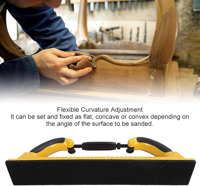 Hand Sanding File Block,70 * 400mm Adjustable Radius Flex Longboard Hand Sanding File Block with Hook & Loop Backing