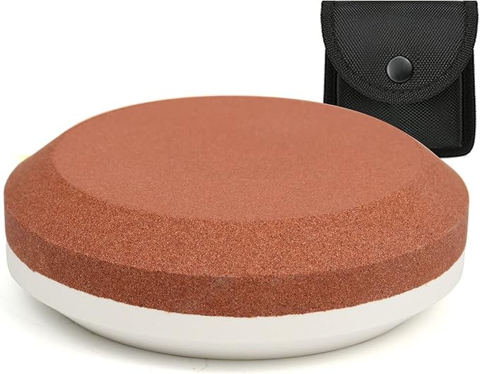 NedFoss Axe/Hatchet Sharpening Puck Whetstone Knife Sharpening Stone, Dual Grit Multi-Purpose Sharpener with Sheath