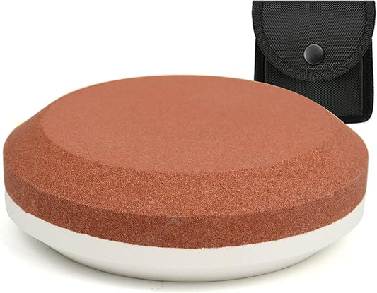 NedFoss Axe/Hatchet Sharpening Puck Whetstone Knife Sharpening Stone, Dual Grit Multi-Purpose Sharpener with Sheath
