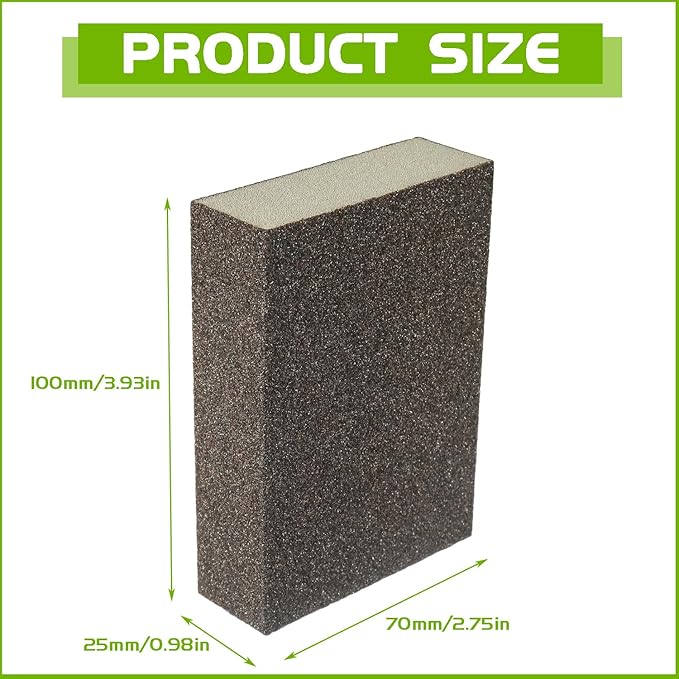 8 Pack Washable Reusable Sanding Blocks 36/60/80/100/120/150/180/220 Grit Assortment Sanding Sponge for Wood/Drywall/Metal/Glasses
