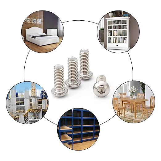50 Pcs 1/4-20 x 1 Flat Head Socket Cap Bolts Screws,304 Stainless Steel 18-8,Allen Socket Drive,Bright Finish,Fully Machine Thread