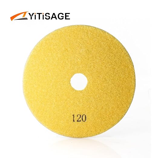 5 Inch Electroplated Diamond Grinding/Polishing Pads Sanding Granite Concrete Glass Metal Stone Grinding Disc(grit 120-1pc)
