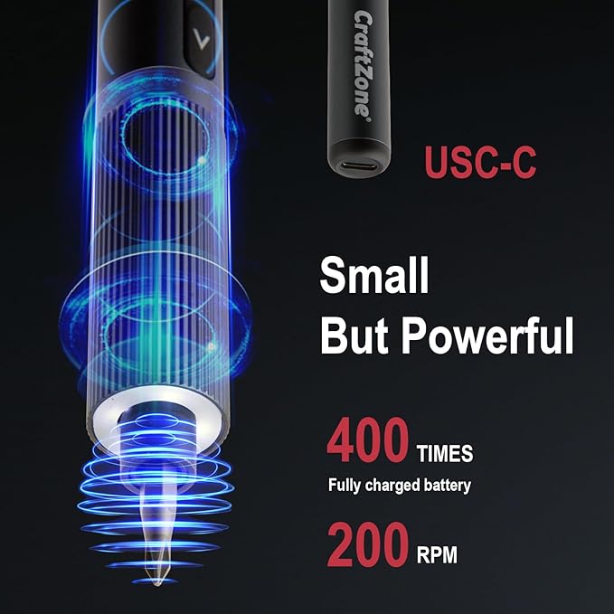 Ultra Mini Electric Screwdriver, Max 0.5N.m, Power Screwdriver with20 S2 Steel Bits, 5/32'' Hex with LED Light, Magnetic Storage, Repair Tool for Electronics, Camera, Laptop(Grey)