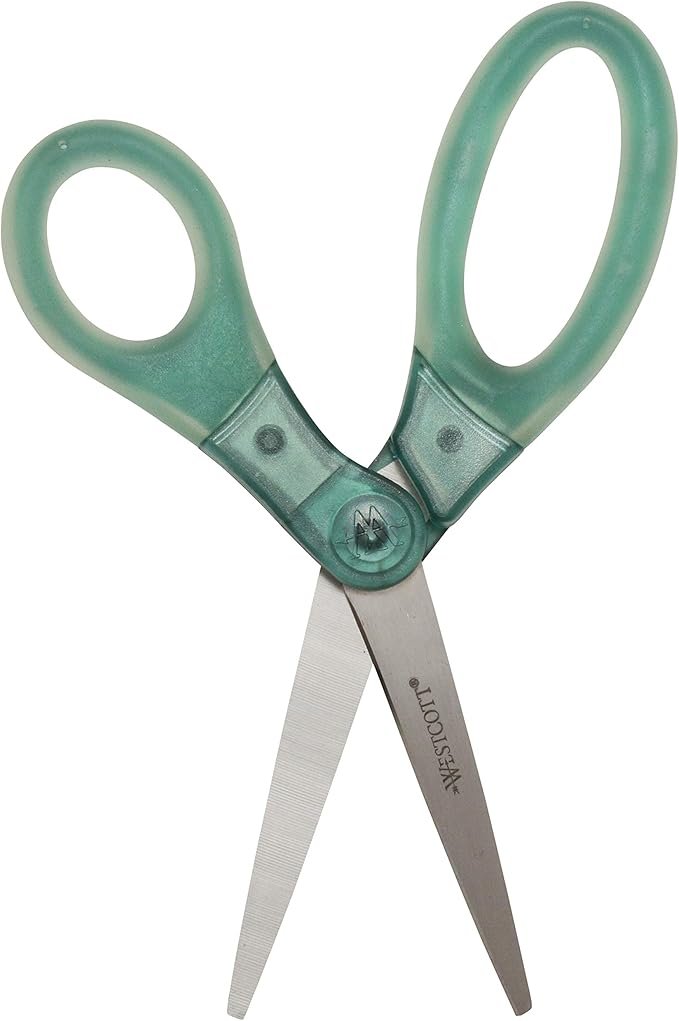 Westcott 8" Gel-Grip Multipurpose Scissors for Office and Home, Green