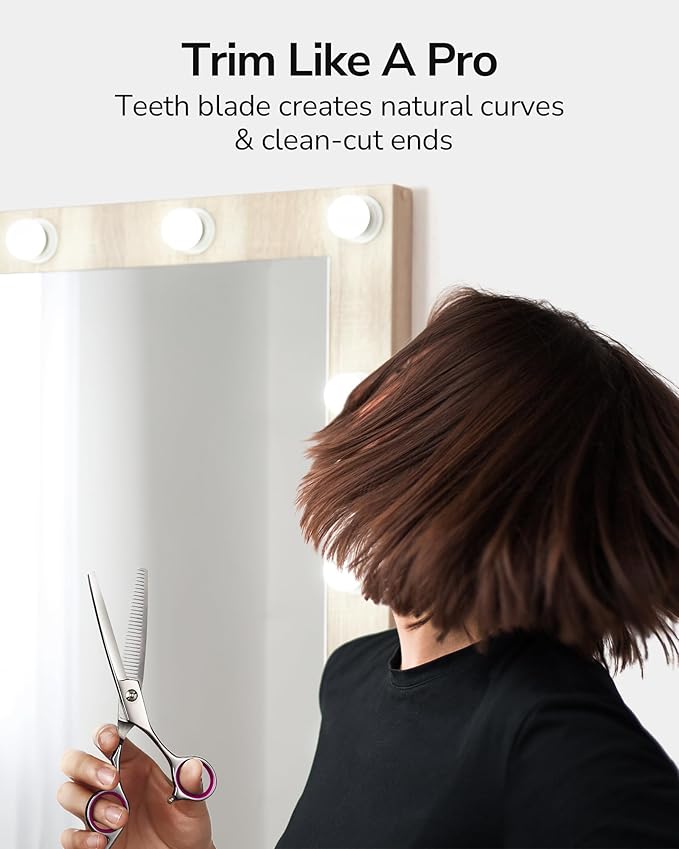 ULG Hair Thinning Scissors Professional Barber?셲 Texturizing Teeth Shears for Hairdressing, Salon and Home Use Thinning Shears for Hair Cutting, Made of Japanese Stainless Steel, 6.5 inch